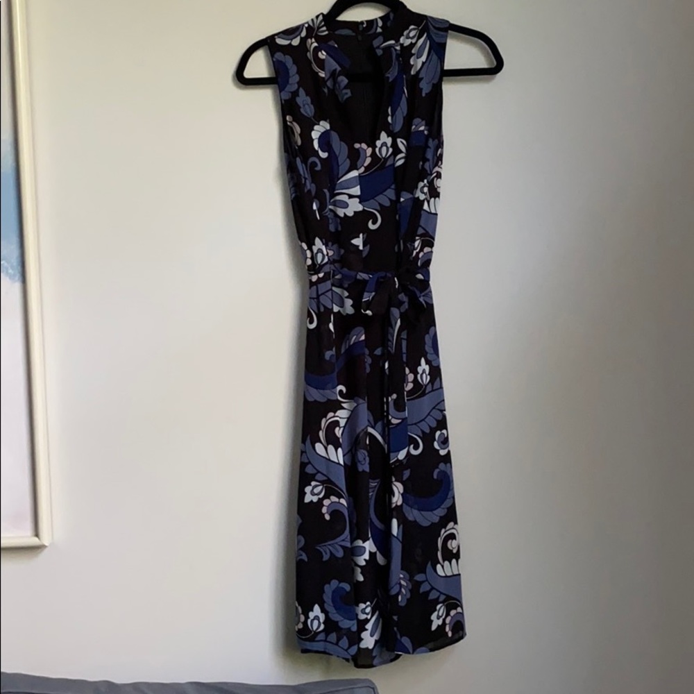 Ann Taylor NWOT blue patterned dress